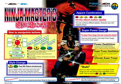 Ninja Master's: Haou Ninpou-ko - Arcade - Controls Information Image