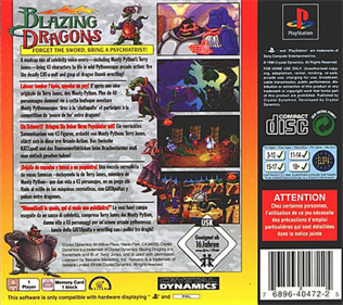 Blazing Dragons - Box - Back Image