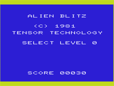 Alien Blitz - Screenshot - Game Title Image