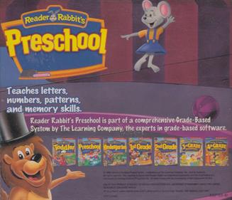 Reader Rabbit's Preschool - Box - Back Image