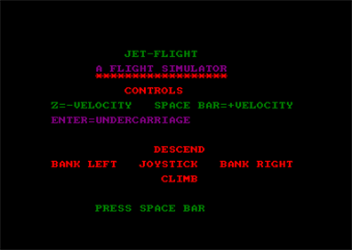 Jet-Flight - Screenshot - Game Select Image