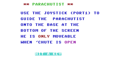 Parachutist - Screenshot - Game Title Image