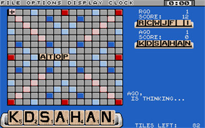 Computer Scrabble De Luxe - Screenshot - Gameplay Image