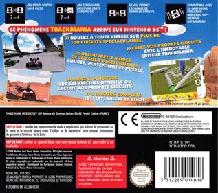 TrackMania DS - Box - Back Image