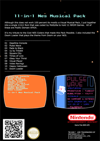 11-in-1 NES Musical Pack - Fanart - Box - Back Image