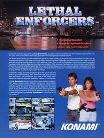 Lethal Enforcers - Advertisement Flyer - Back Image