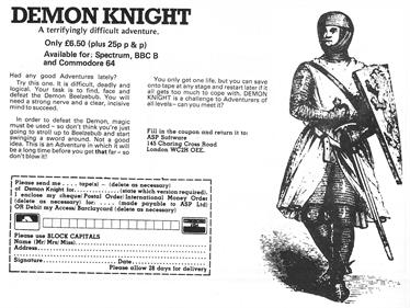 Demon Knight  - Advertisement Flyer - Front Image