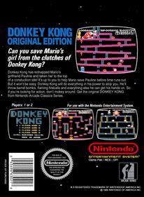 Donkey Kong: Original Edition - Fanart - Box - Back Image