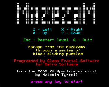 MazezaM Complete - Screenshot - Game Title Image