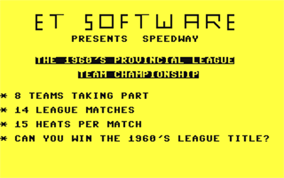 Nostalga Speedway - Screenshot - Game Title Image