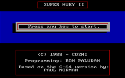 Super Huey II - Screenshot - Game Title Image