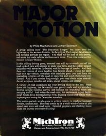 Major Motion - Box - Back Image