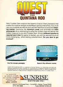 Quest for Quintana Roo - Box - Back Image