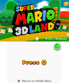 Super Mario 3D Land - Screenshot - Game Title Image