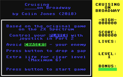Cruising on Broadway - Screenshot - Game Title Image