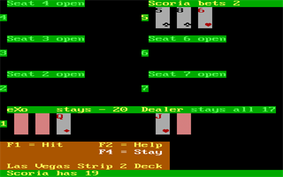 Blackjack (1984) - Screenshot - Gameplay Image