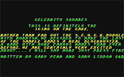 Celebrity Squares - Screenshot - Game Title Image