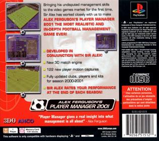 Alex Ferguson's Player Manager 2001 - Box - Back Image
