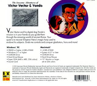 The Awesome Adventures of Victor Vector & Yondo: The Hypnotic Harp - Box - Back Image