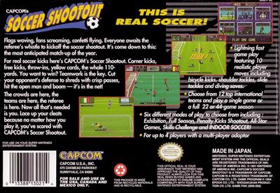 Capcom's Soccer Shootout - Box - Back Image