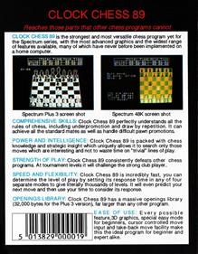 Clock Chess 89 - Box - Back Image