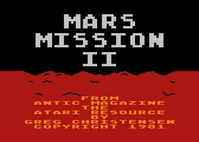 Mars Mission II - Screenshot - Game Title Image