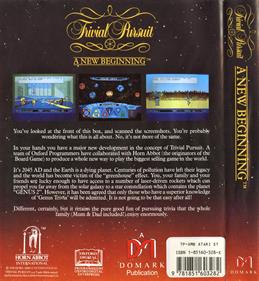 Trivial Pursuit: A new Beginning - Box - Back Image