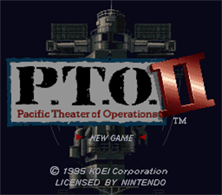 P.T.O. II: Pacific Theater of Operations - Screenshot - Game Title Image