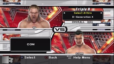 WWE SmackDown vs. Raw 2008 - Screenshot - Game Select Image