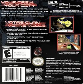 Need for Speed Carbon: Own the City - Box - Back Image