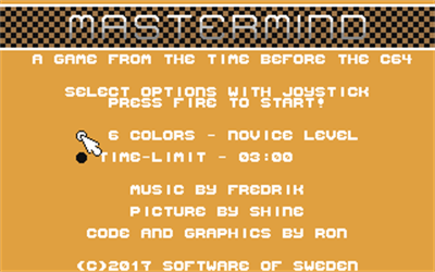 Mastermind (Reset64 Magazine) - Screenshot - Game Title Image
