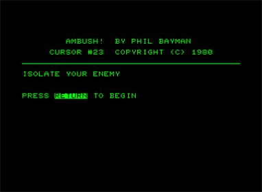 Ambush! - Screenshot - Game Title Image