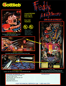 Freddy: A Nightmare on Elm Street - Advertisement Flyer - Back Image
