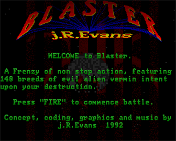 Blaster - Screenshot - Game Title Image