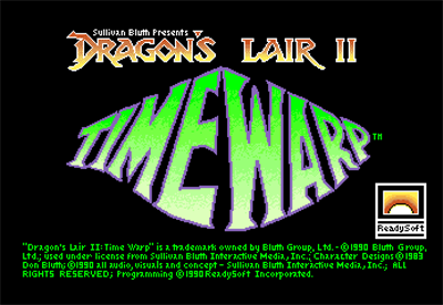 Dragon's Lair II: Time Warp - Screenshot - Game Title Image