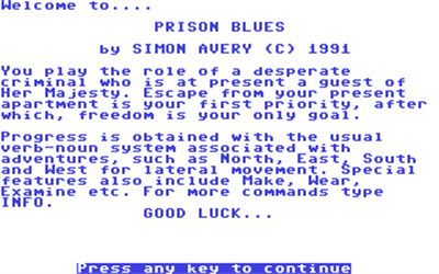 Prison Blues - Screenshot - Game Title Image