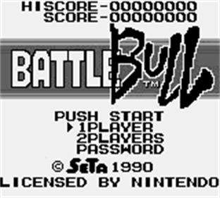 Battle Bull - Screenshot - Game Title Image