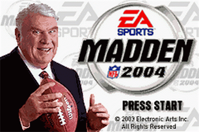 Madden NFL 2004 - Screenshot - Game Title Image