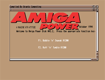 Amiga Power #42 - Screenshot - Game Select Image
