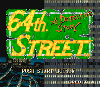 64th. Street: A Detective Story - Screenshot - Game Title Image