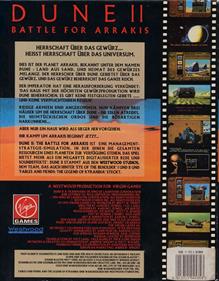 Dune II: The Building of a Dynasty - Box - Back Image