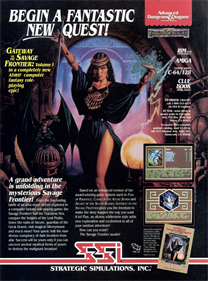 Advanced Dungeons & Dragons: Gateway to the Savage Frontier - Advertisement Flyer - Front Image