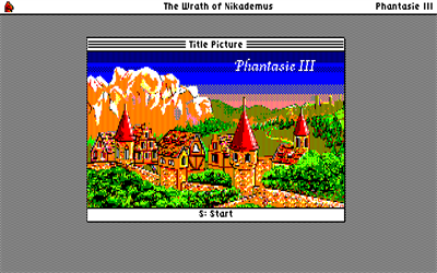 Phantasie III: The Wrath of Nikademus - Screenshot - Game Title Image