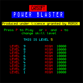 Power Blaster - Screenshot - Game Title Image