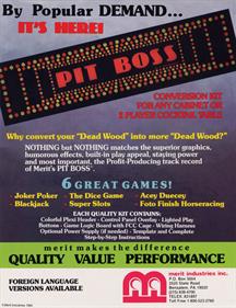 The Pit Boss - Advertisement Flyer - Back Image