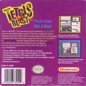 Tetris Blast - Box - Back Image