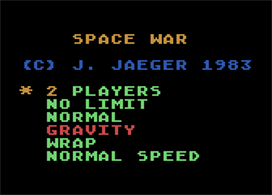 Space War - Screenshot - Game Title Image