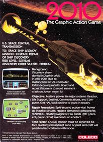 2010: The Graphic Action Game - Box - Back Image