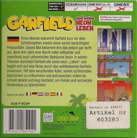 Garfield and His Nine Lives - Box - Back Image