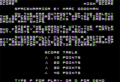 Space Warrior - Screenshot - Gameplay Image